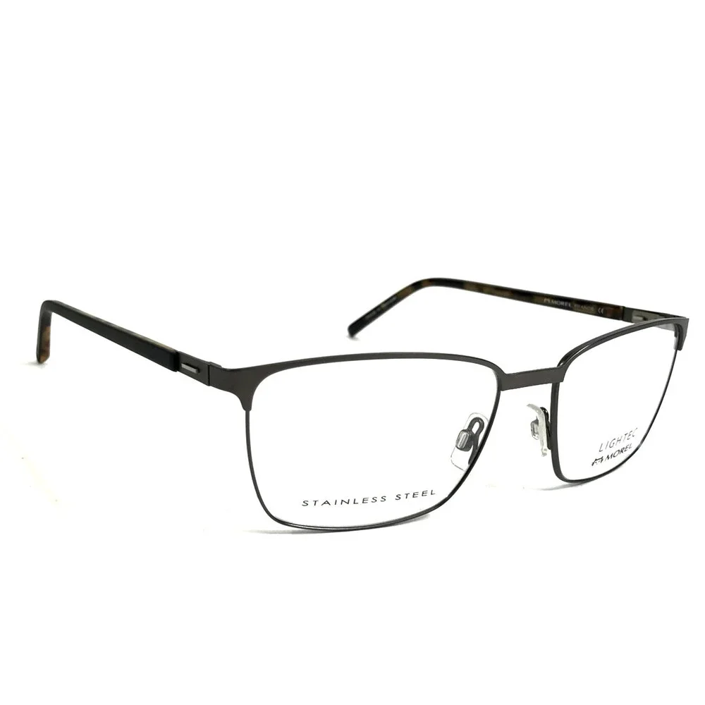 Lightec by Morel Eyeglasses Frames 8238L GN0631 Dark Matte Gray 55-16-145